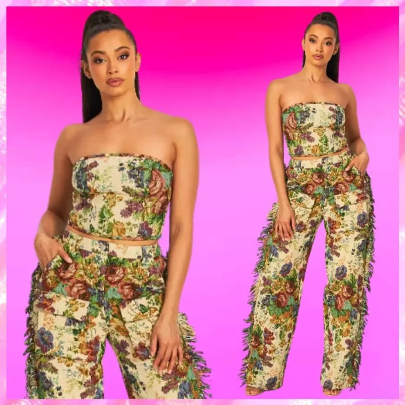 Jacquard Pant Set
