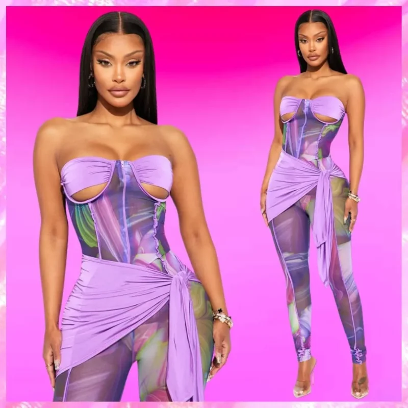 Mesh Sleeveless Jumpsuit