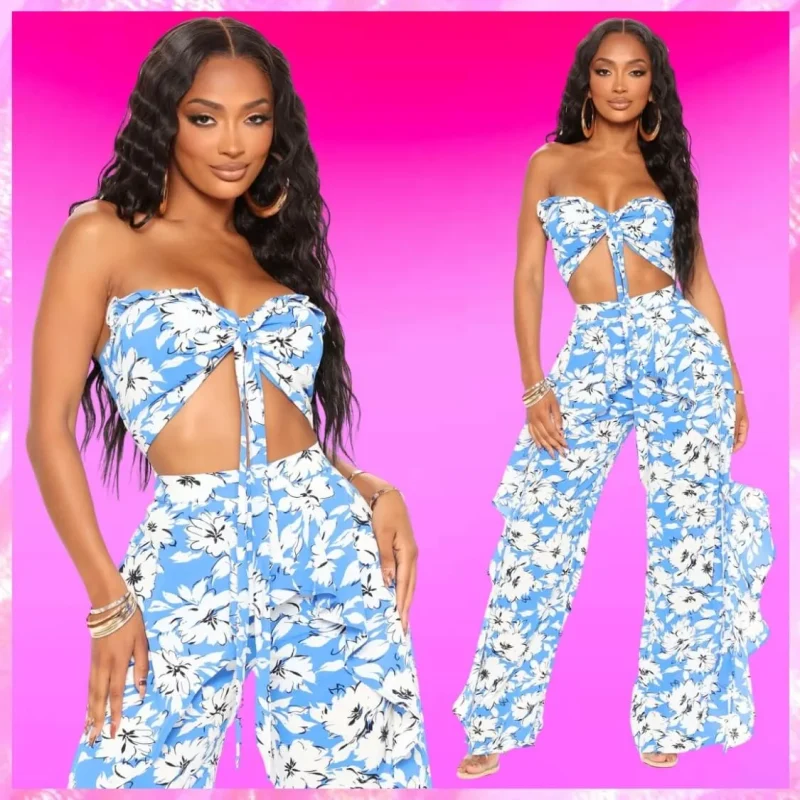 Wide Leg Pant Set