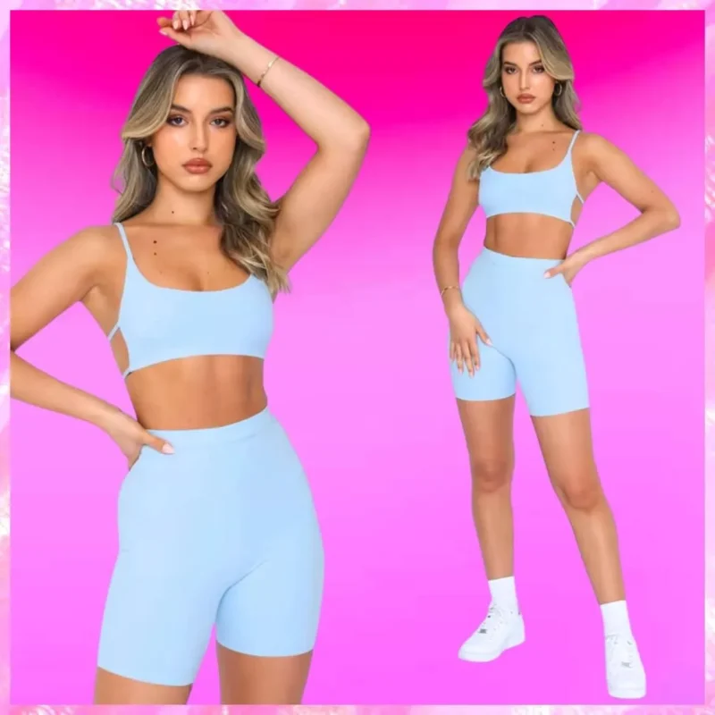 Sports Shorts Set In Blue