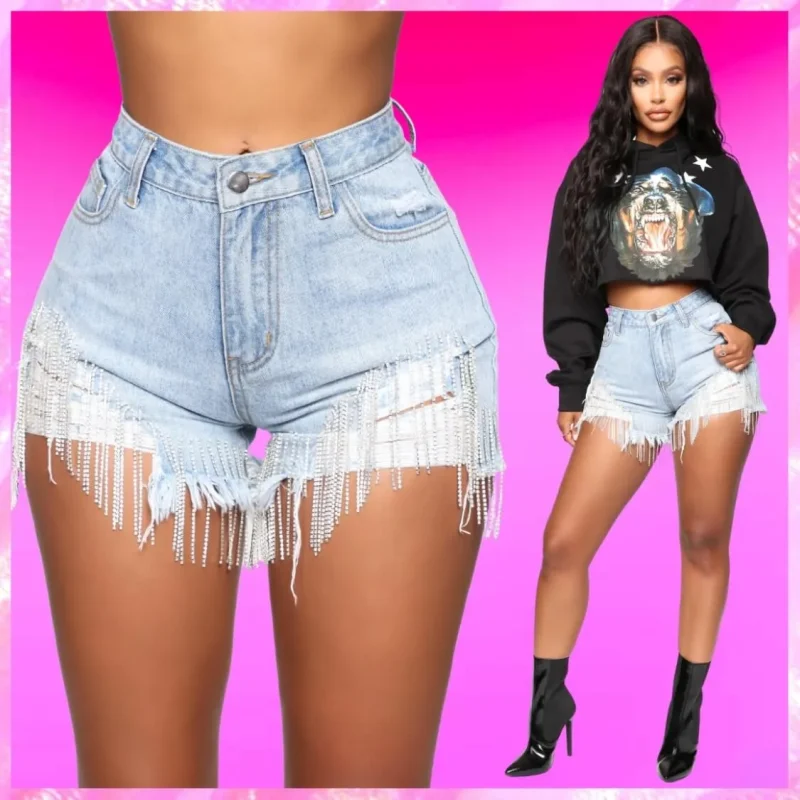 Diamond Tassel Cut Off Shorts