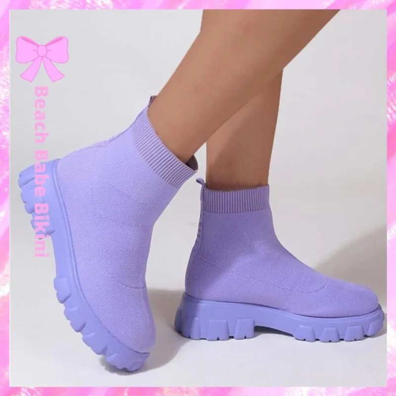 Lug-Sole Sock Booties