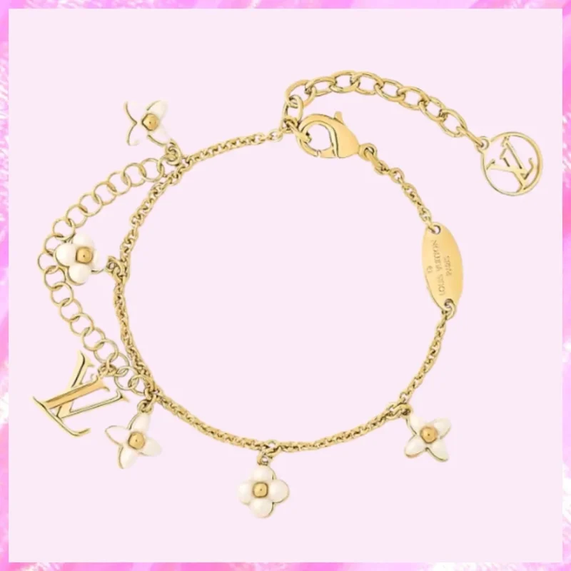 designer charm bracelet in gold tone product detail