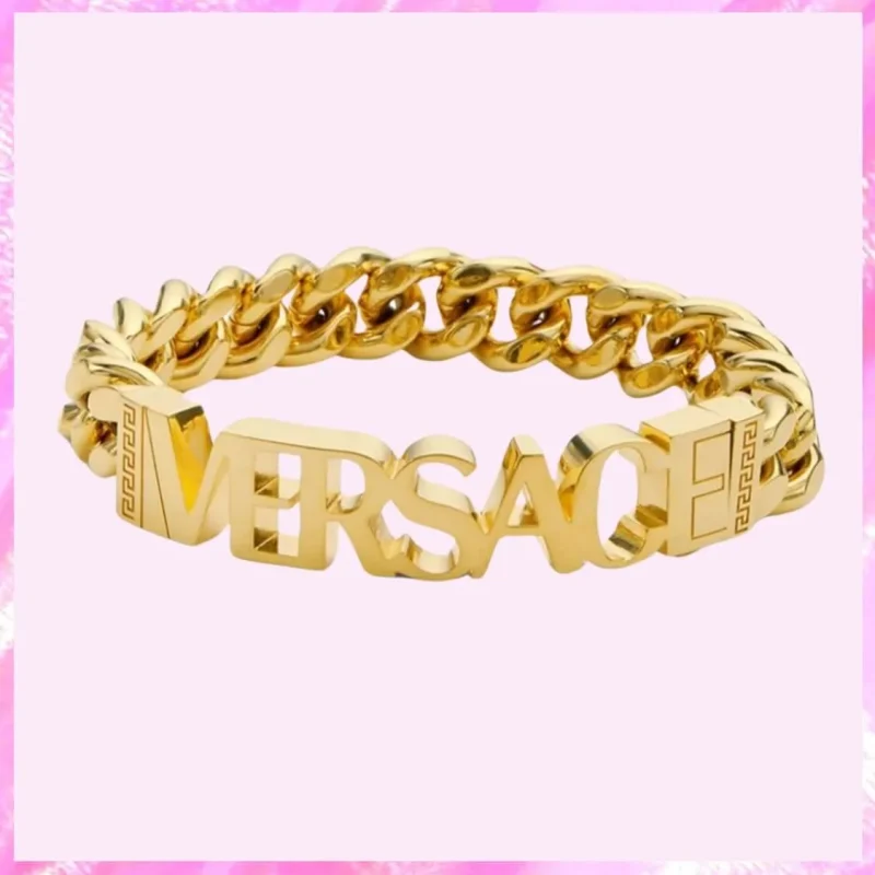 designer monogram logo polished finish bracelet product detail
