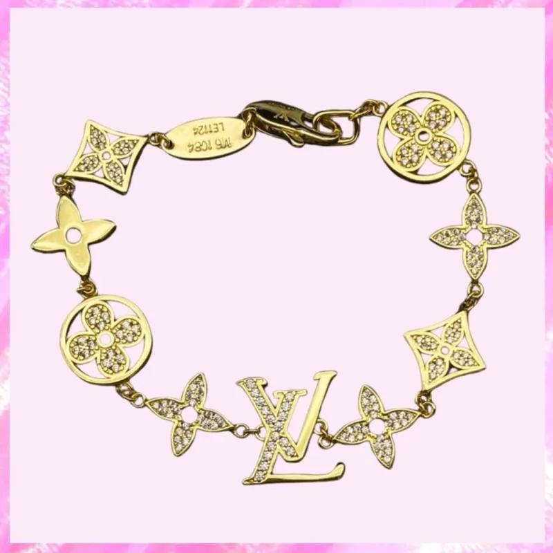 designer monogram lv gold tone bracelet product detail