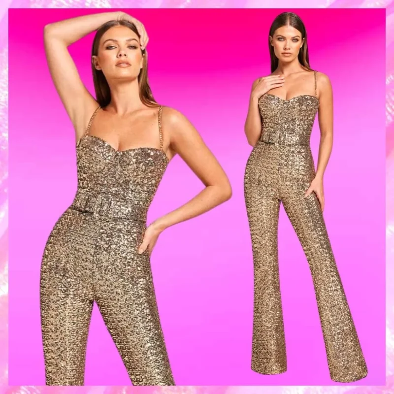 Gold Sequin Jumpsuit