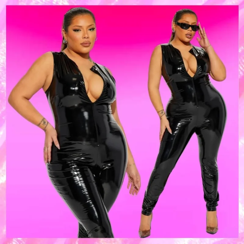 Plus Latex Jumpsuit