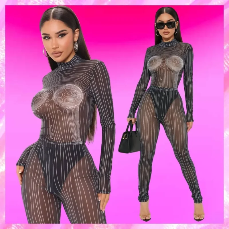 Mesh 2 Piece Pant Set