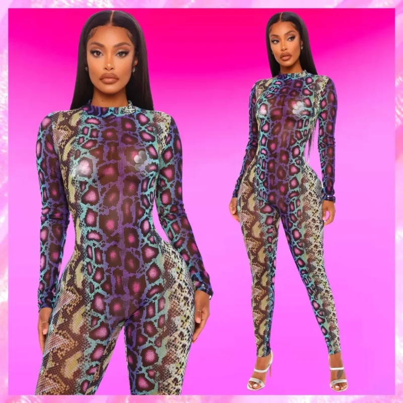 Snake Print Jumpsuit