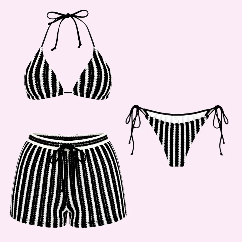 3 Piece Bikini Set with Shorts bikini for women