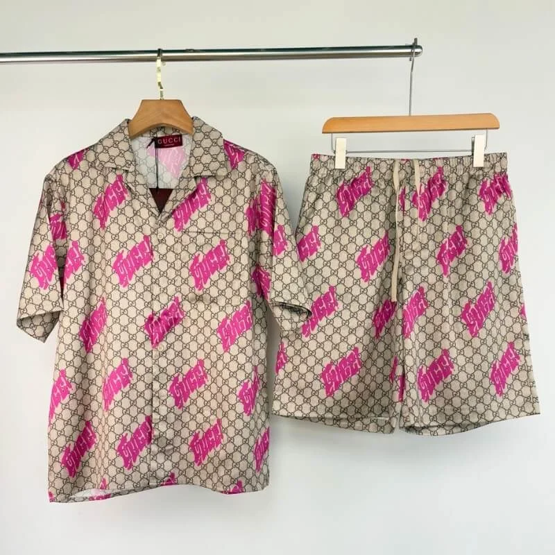 Button Front Silk Pajama Shorts Set Relaxed Sleepwear 