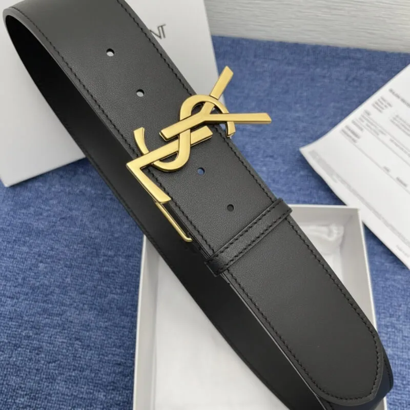 Classic Interlocking Bar Buckle Leather Belt Adjustable Waist Belt