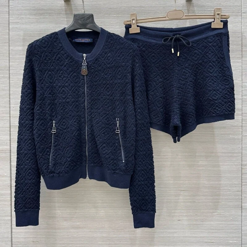 Comfort Zip Jacket Shorts Set Laid-Back Lounge Fit