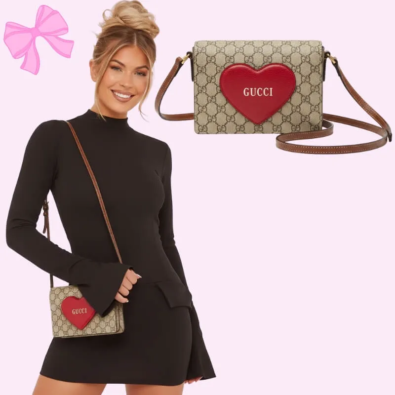 designer gg monogram heart bag product detail