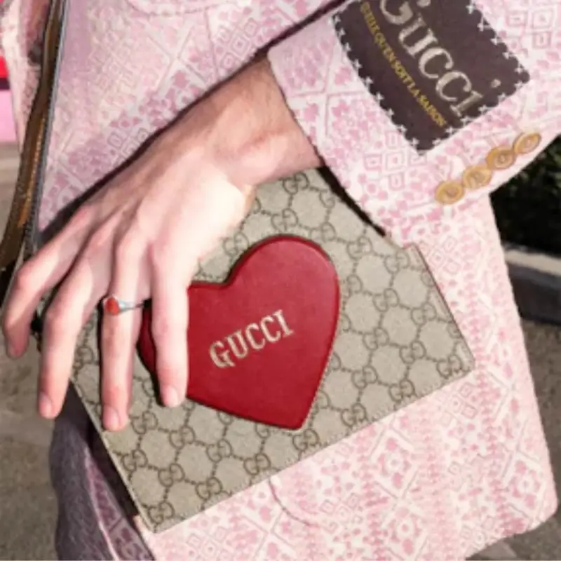 Designer GG Monogram Heart Crossbody Bag