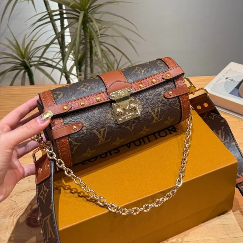 Designer Monogram Barrel Trunk Bag – Vintage Charm, Modern Edge