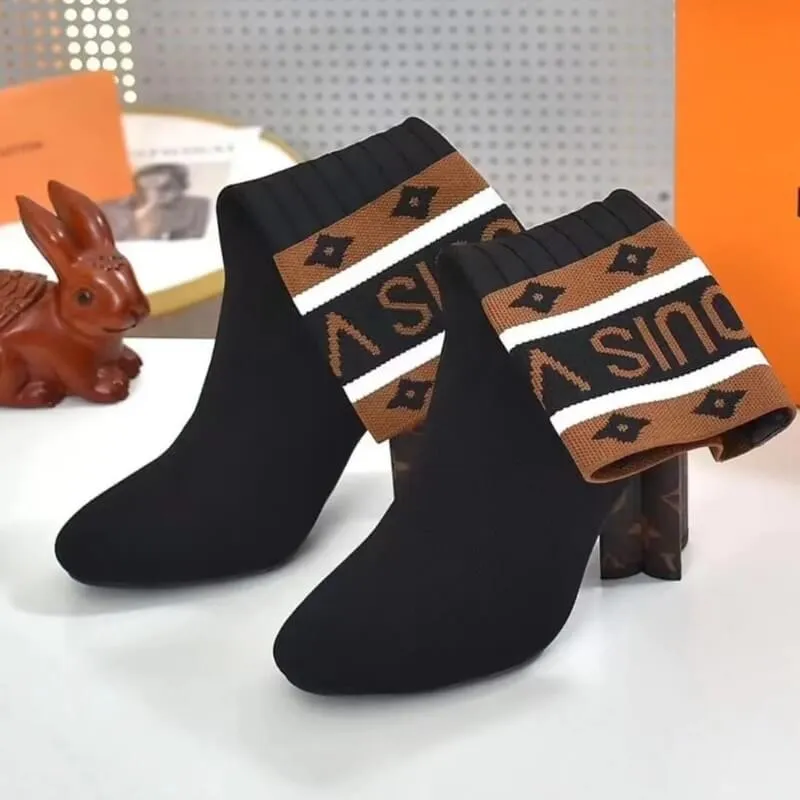 Designer Monogram Stretch Ankle Boots – Designer Silhouette Style