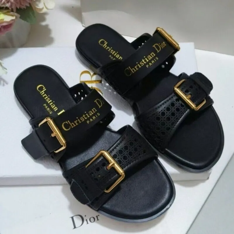 Double Buckle Slide Sandals Modern Casual Fit