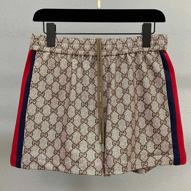 Elastic Waist Track-Style Shorts