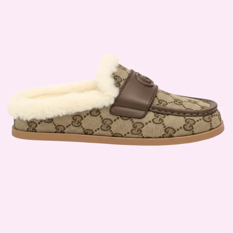 Fuzzy Shearling Loafer Slippers Warm Cozy Indoor House Shoes
