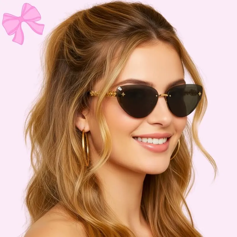 Bold Cat Eye Sunglasses With LV Bloom Detailing