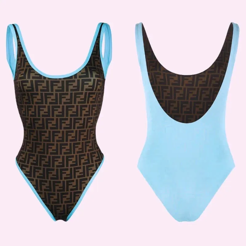 Low Back Scoop Neck One-Piece Swimsuit Sleek Poolside Fit
