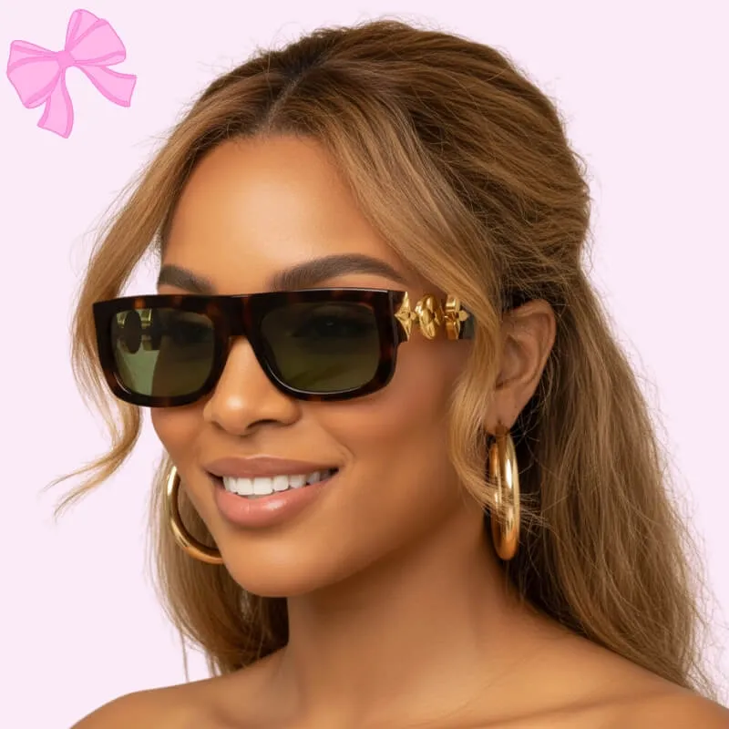 Designer Sunglasses With Bold Monogram Detailing