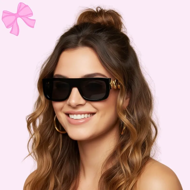 Bold Designer Sunglasses With Monogram Detail