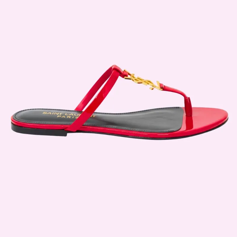 Open Toe Flat Sandals Easy Slip-On Shoes for Casual Outfits