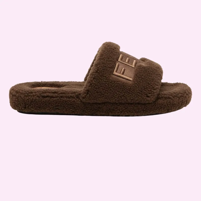 Plush Fleece Slide Slippers Soft Comfortable House Slides