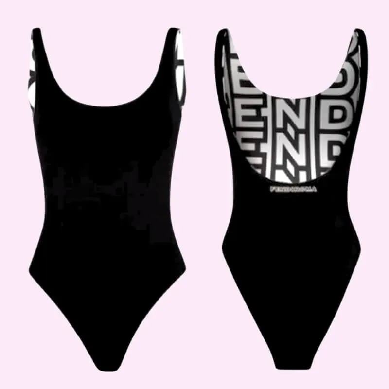 Reversible Scoop Neck One-Piece Swimsuit High Cut Swim Fit