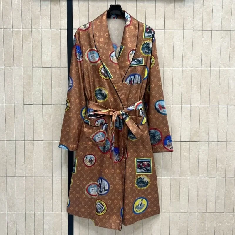 Satin Tie Waist Lounge Robe Relaxed At-Home Fit