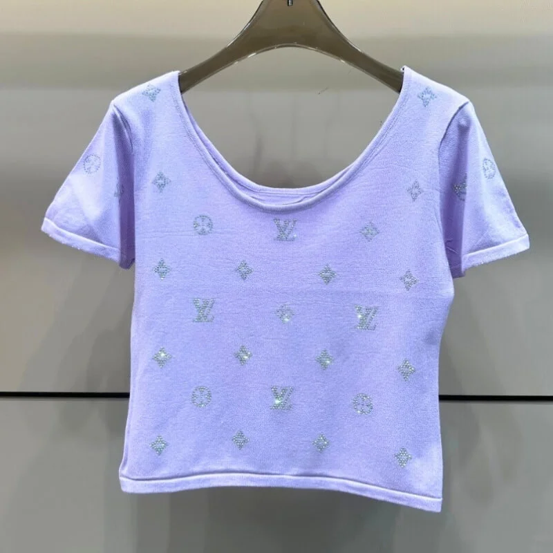 Scoop Neck Sparkle Crop Top Easy Daily Styling