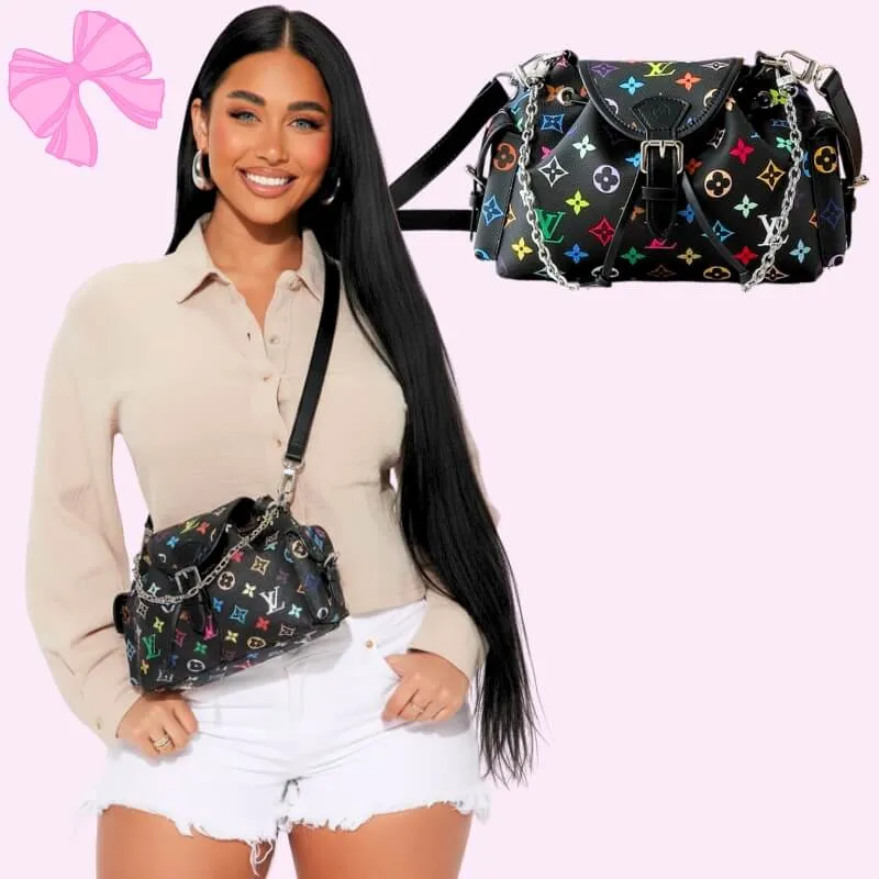 sleek designer drawstring bag black product detail