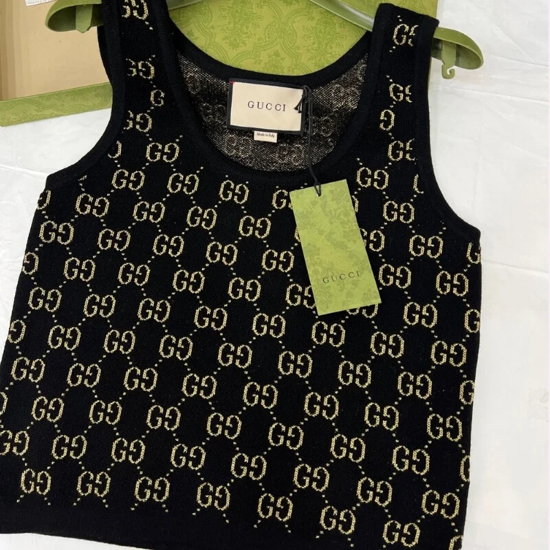 Sleeveless Knit Letter Accent Tank Top 