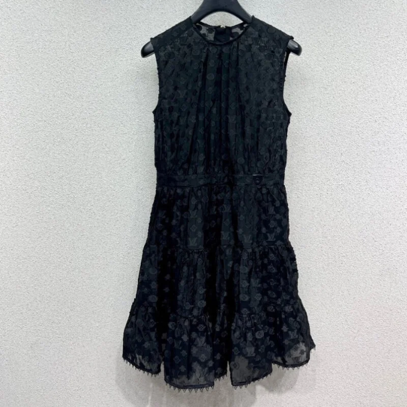 Sleeveless Tiered Mini Dress with Ruffle Hem Flowy Everyday Dress