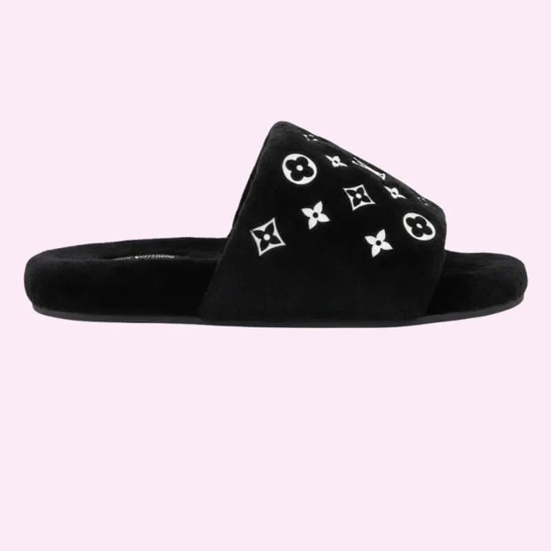 Soft Cozy Shearling Slides Comfortable Indoor House Slippers