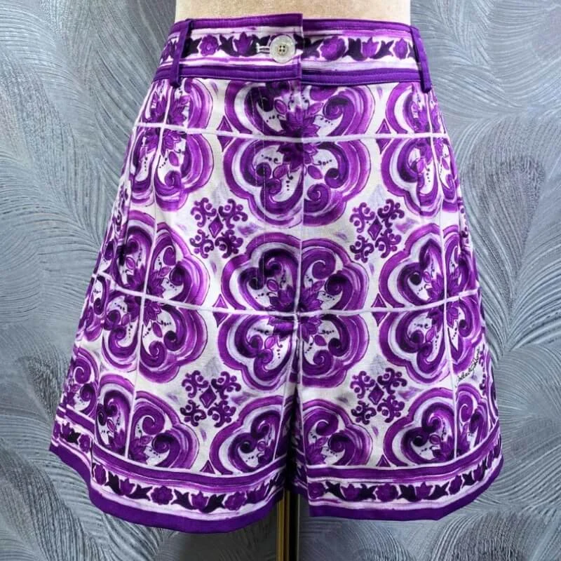 Structured High Waist Statement Shorts Tailored Summer Fit
