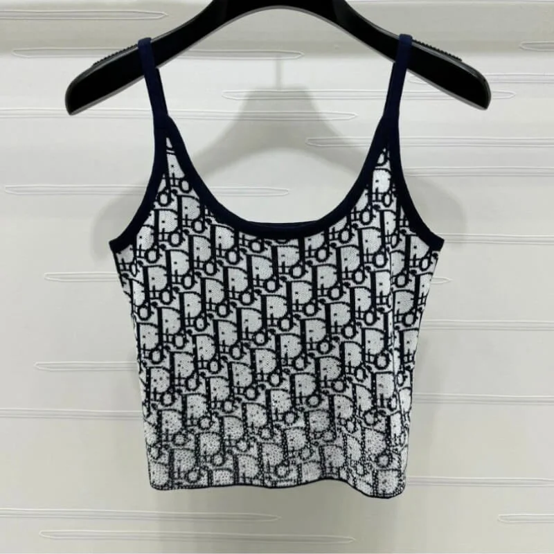 Structured Knit Crop Tank Top Fitted Everyday Top