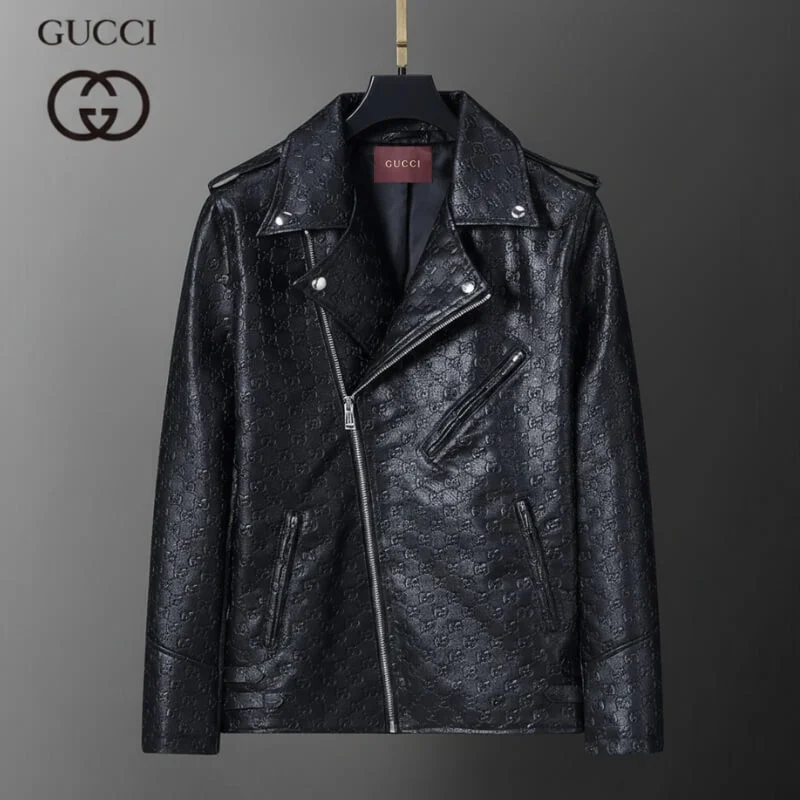Structured Zip Front Leather Moto Jacket