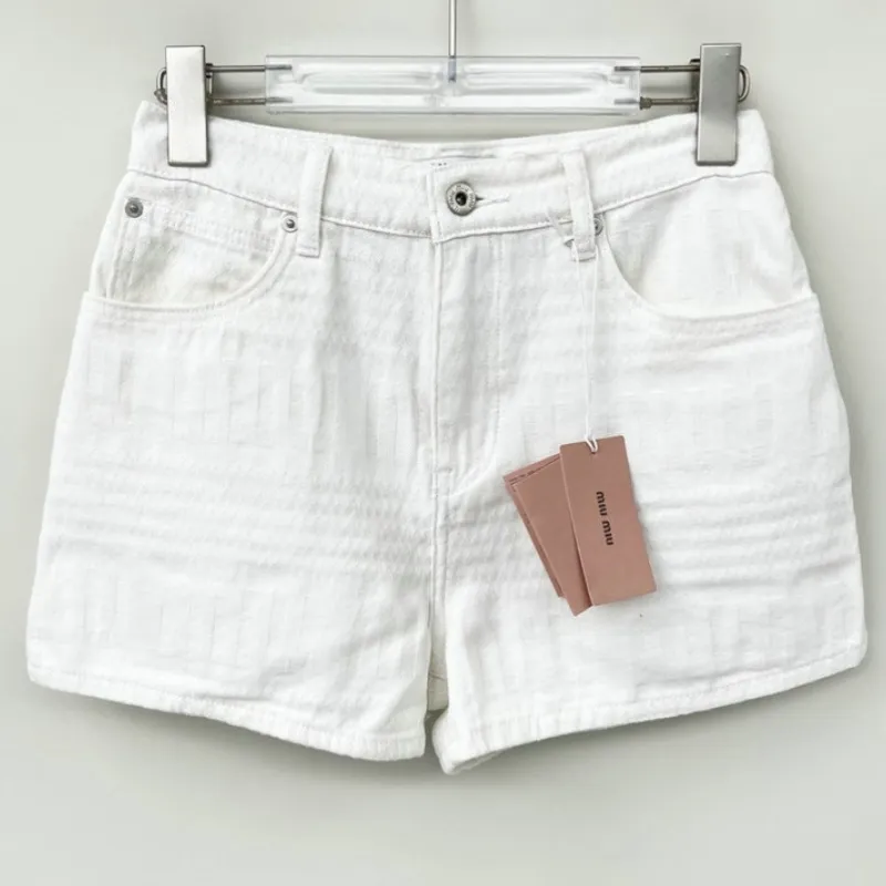 Textured Cotton High Rise Shorts Women’s Tailored Summer Fit