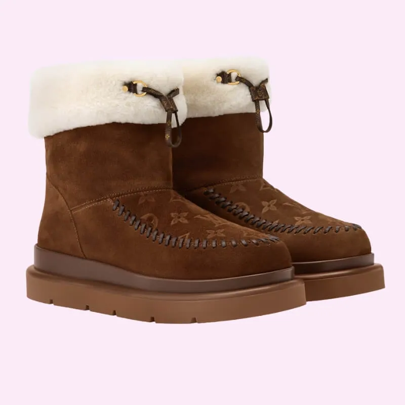 Warm Suede Fur Lined Snow Boots Winter Ankle Booties