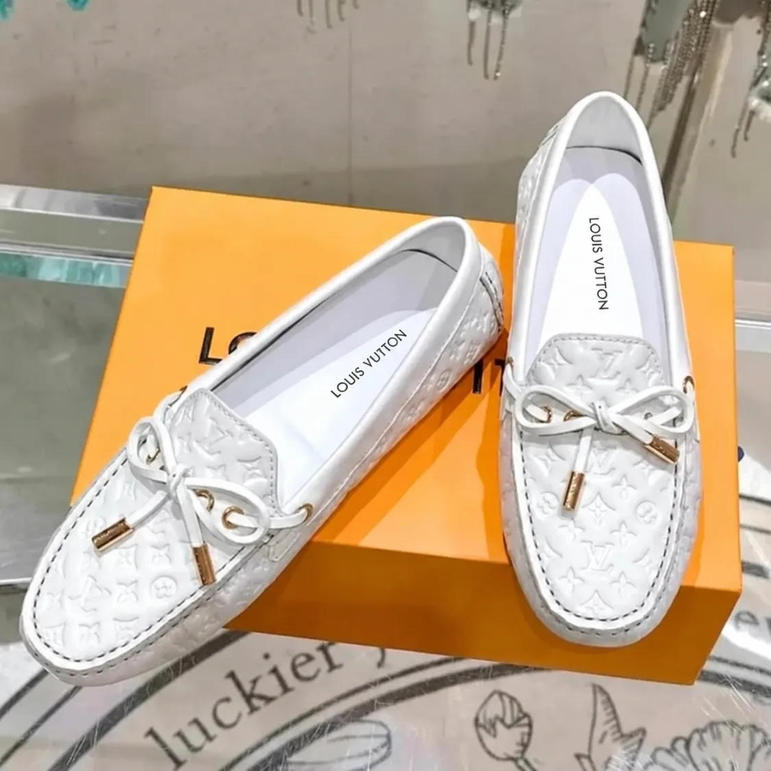 Women s Embossed Moccasin Loafers In White fashion outfit for women