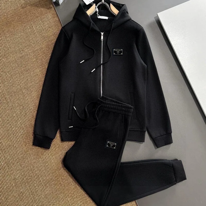Zip Hoodie Jogger Tracksuit Set Casual Sport Utility